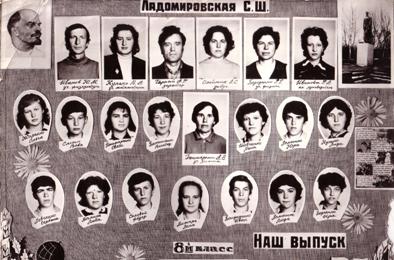 Выпускники 1986 Ладомировской средней школы